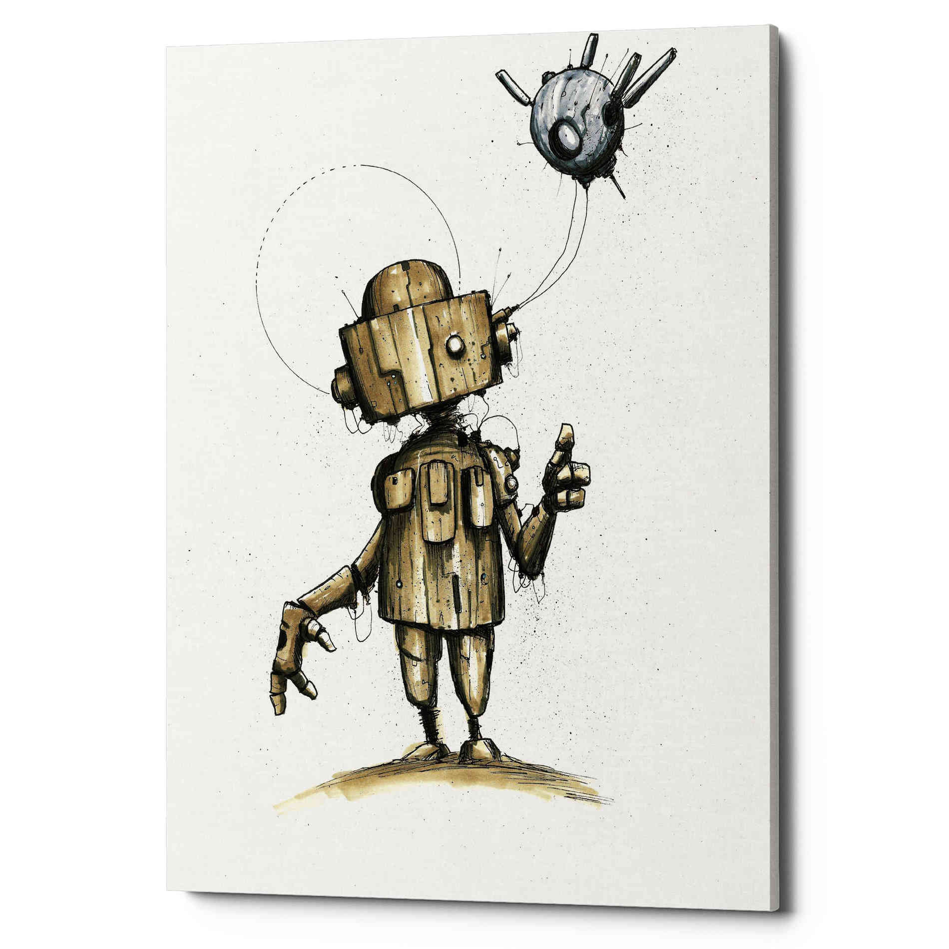 'Ink Bot 1.0' by Craig Snodgrass, Canvas Wall Art