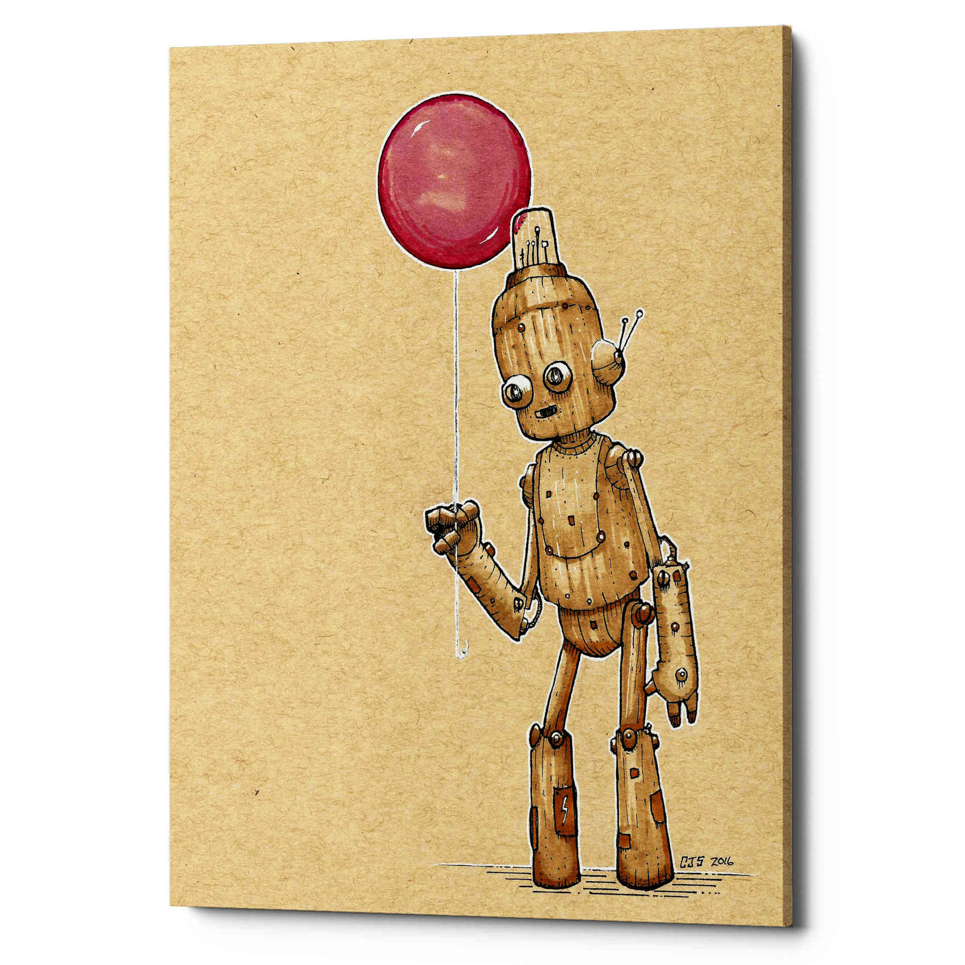 'Ink Bot Balloon' by Craig Snodgrass, Canvas Wall Art