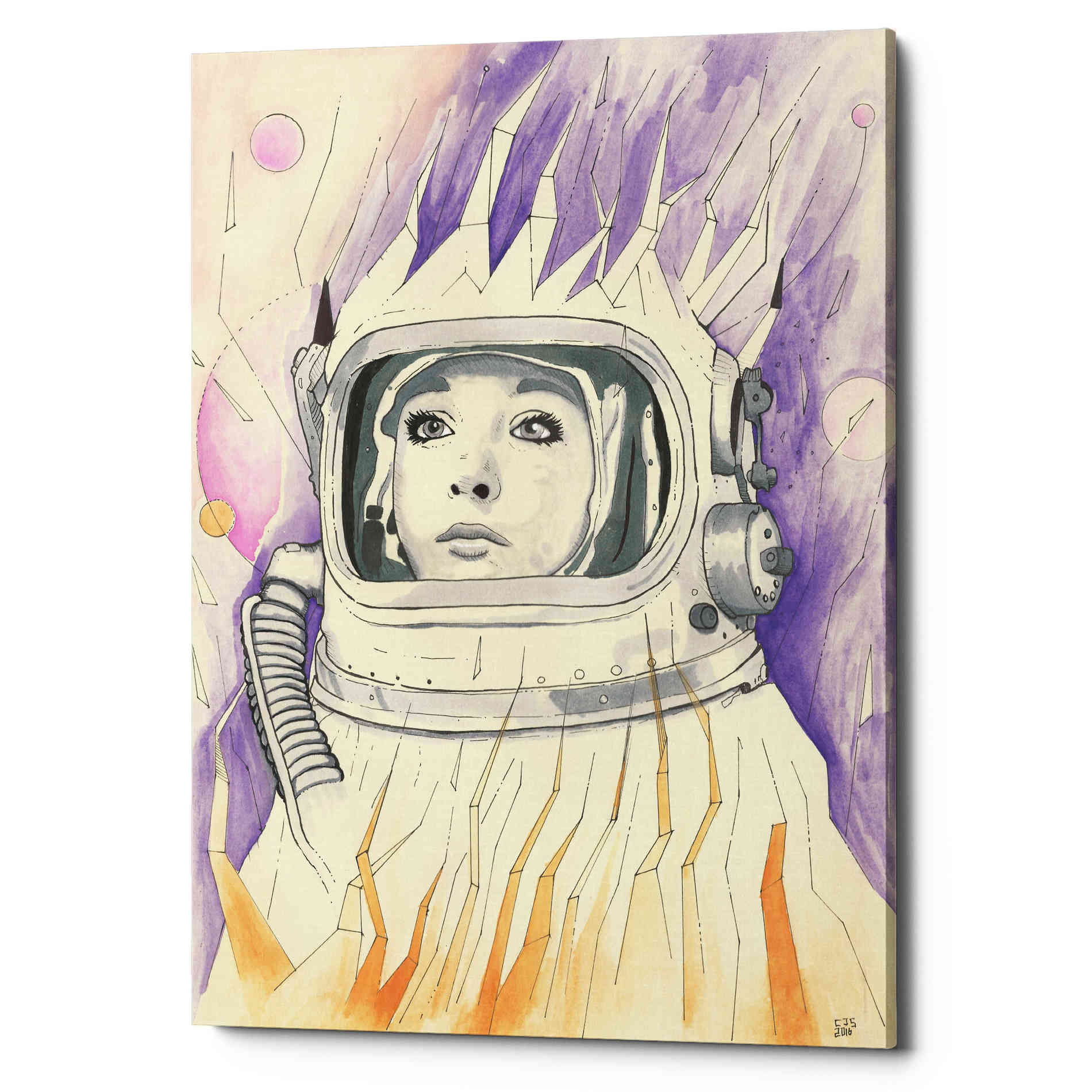 'Space Queen Reconstruct' by Craig Snodgrass, Canvas Wall Art