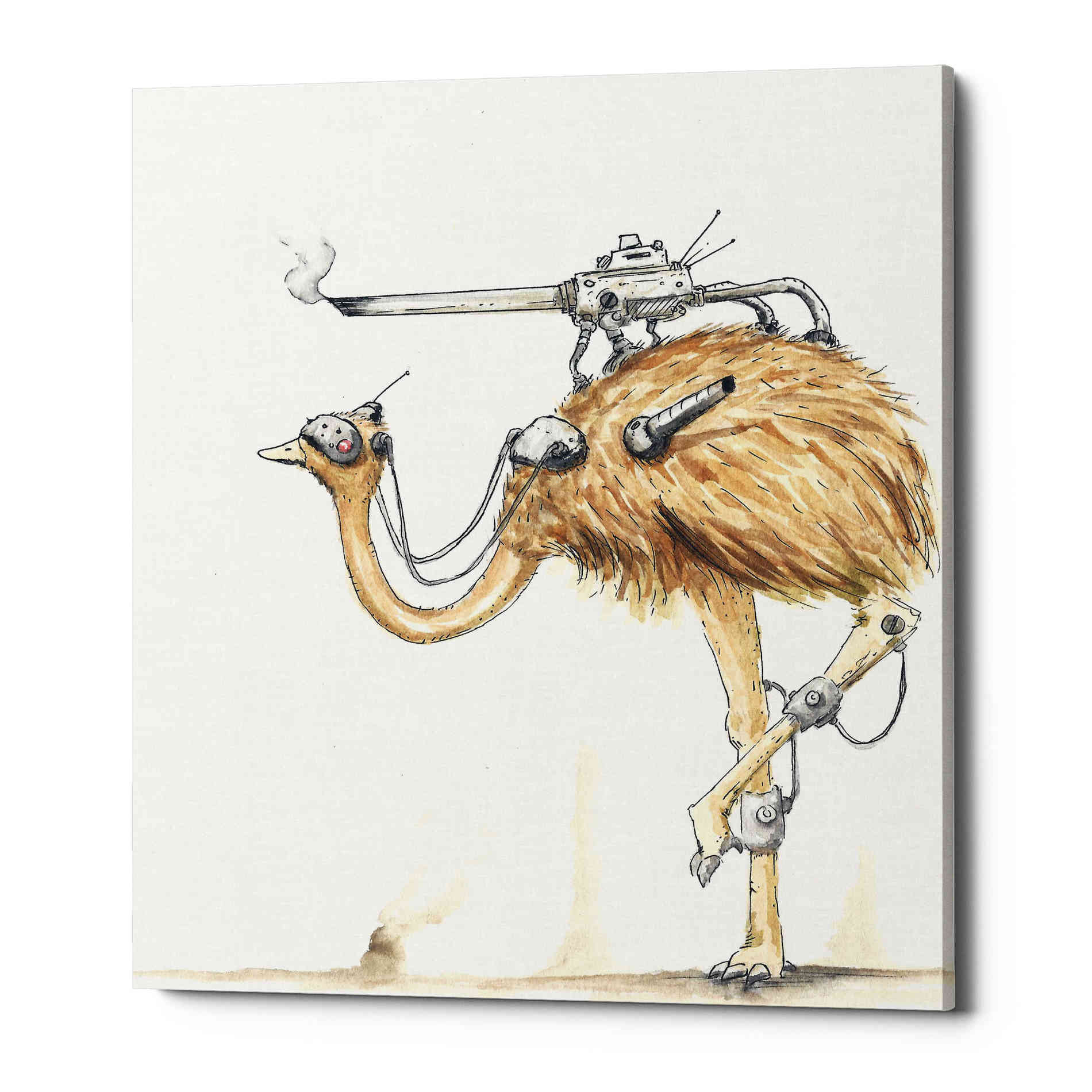 'War Emu' by Craig Snodgrass, Canvas Wall Art