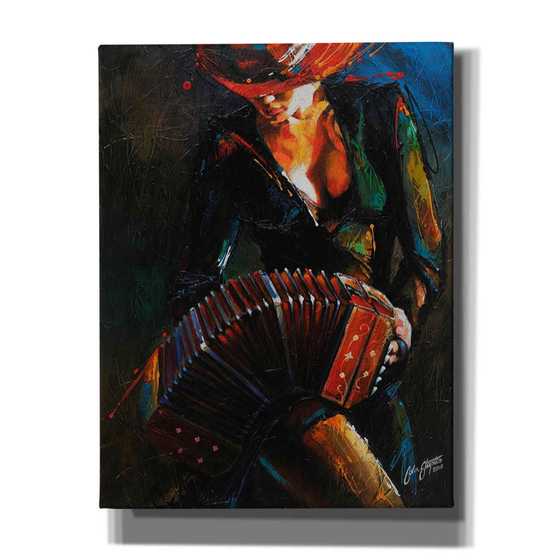 'Reina del Bandoneon' by Colin John Staples, Giclee Canvas Wall Art