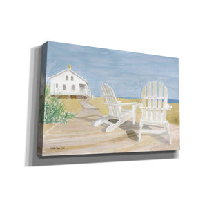 'Beach Chairs 1' by Stellar Design Studio, Canvas Wall Art,Size A Landscape