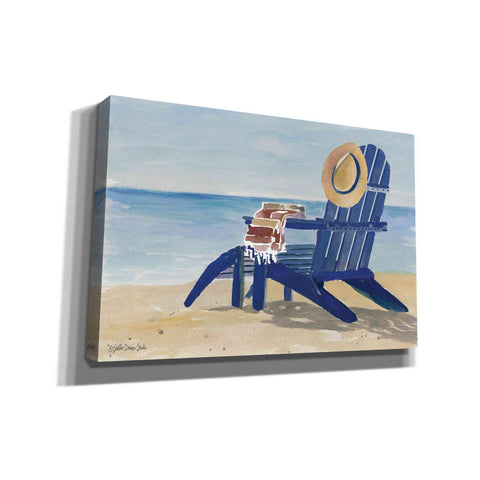 Image of 'Beach Chairs 2' by Stellar Design Studio, Canvas Wall Art,Size A Landscape