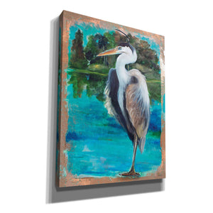 'Marsh Heron' by Stellar Design Studio, Canvas Wall Art,Size B Portrait