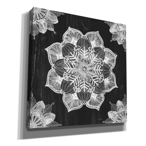 Image of 'Mandala Morning V Black and White' by Anne Tavoletti, Canvas Wall Art