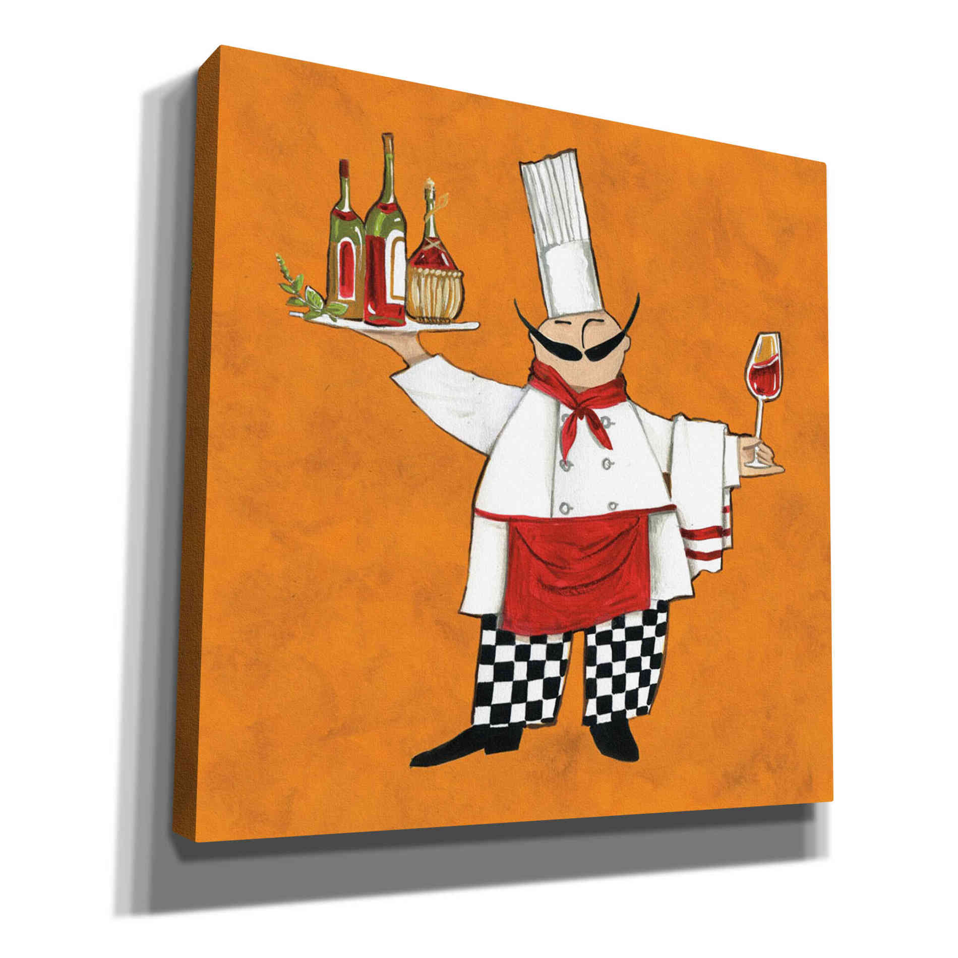 'Vino Chef in Color' by Anne Tavoletti, Canvas Wall Art