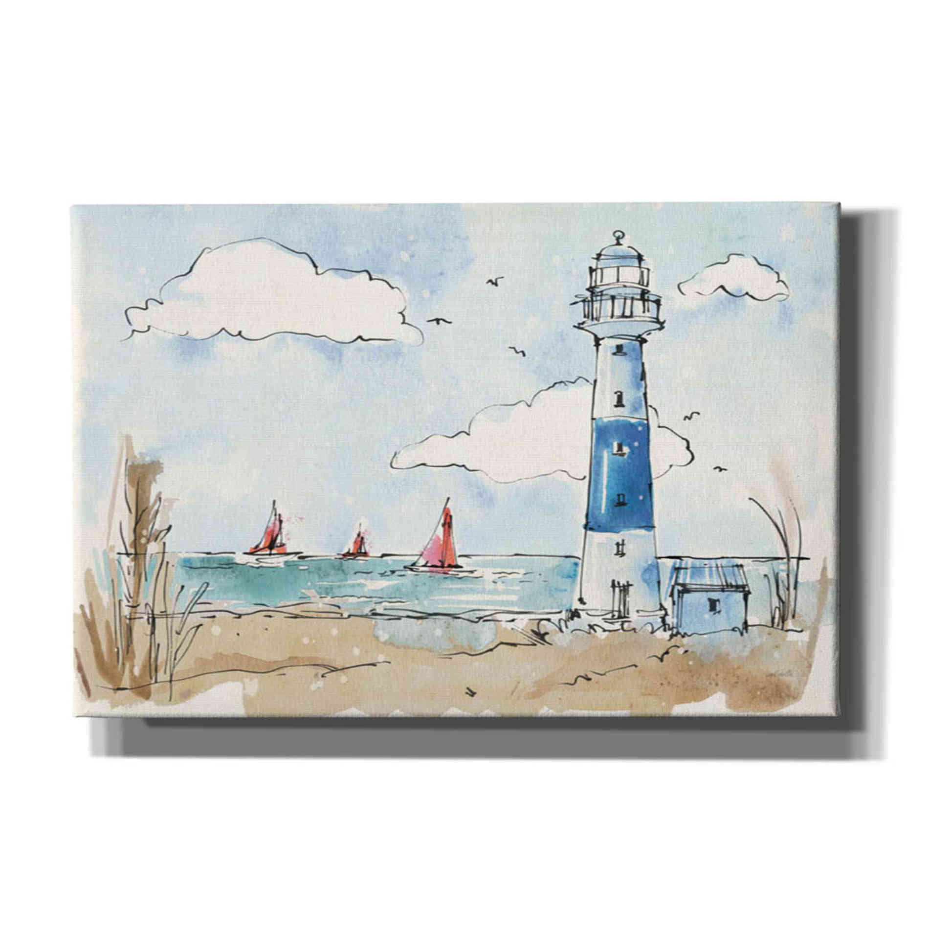 'Coastal Life II' by Anne Tavoletti, Canvas Wall Art