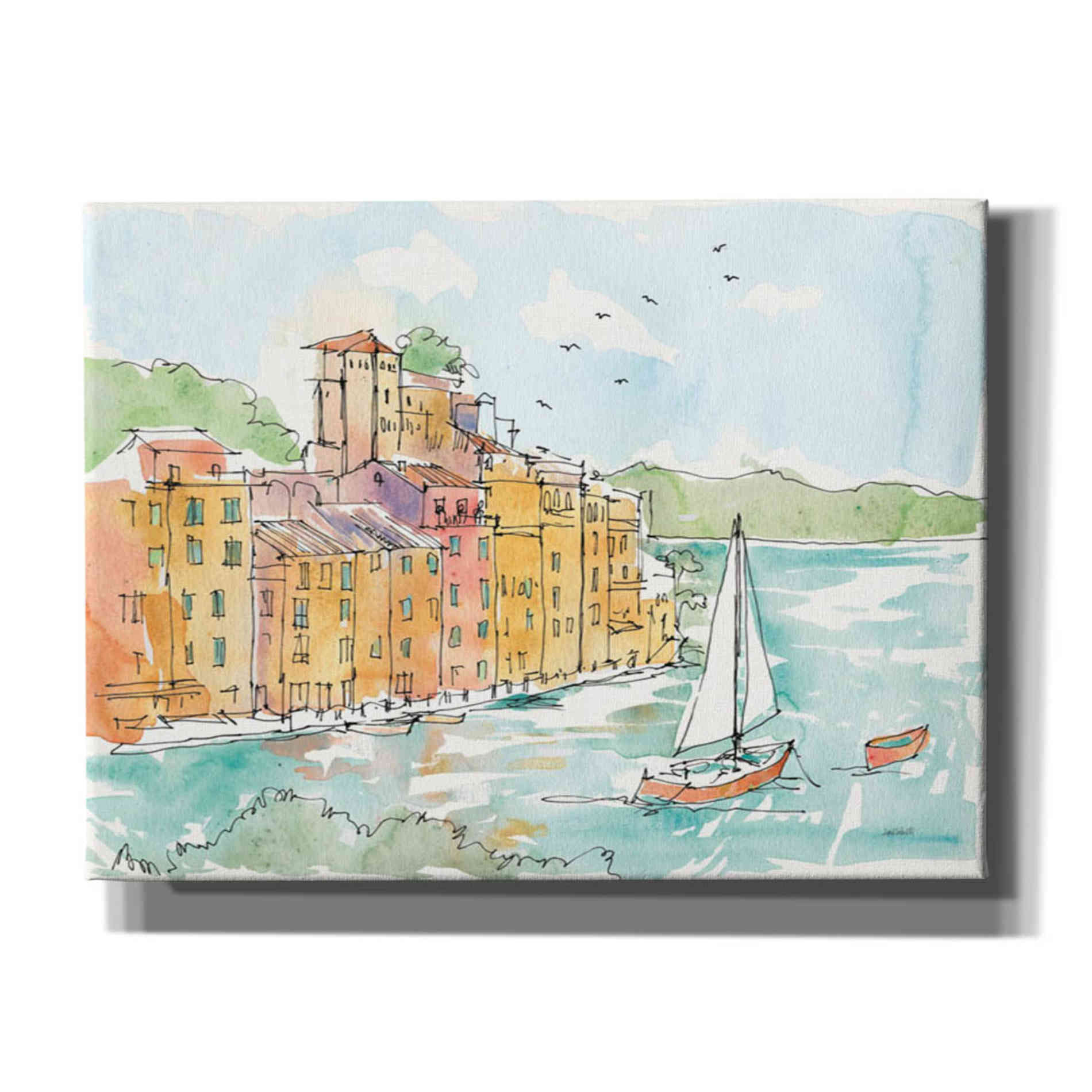'Portofino II' by Anne Tavoletti, Canvas Wall Art