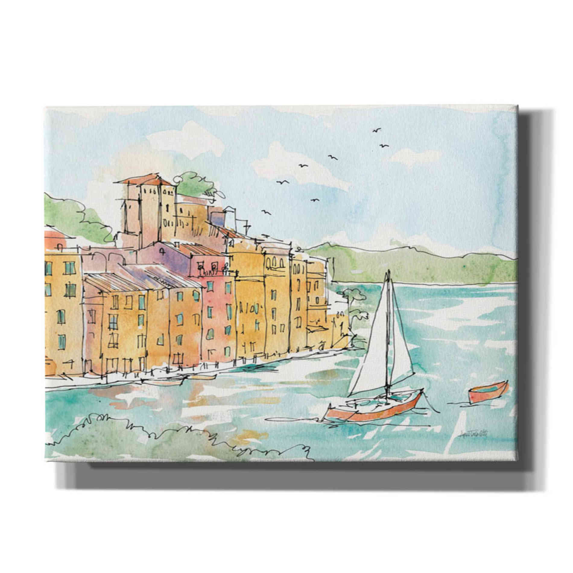 'Portofino II Crop' by Anne Tavoletti, Giclee Canvas Wall Art