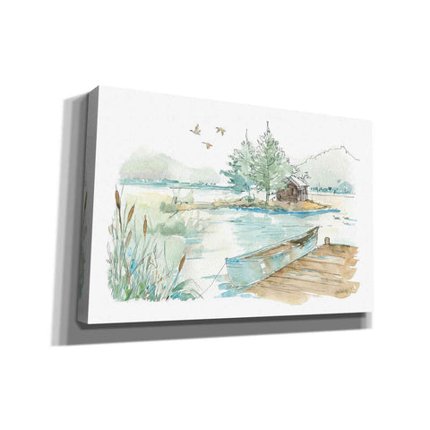 Image of 'Lakehouse II on White' by Anne Tavoletti, Canvas Wall Art