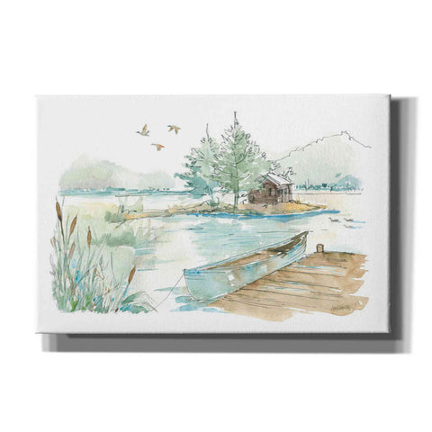 Image of 'Lakehouse II on White' by Anne Tavoletti, Canvas Wall Art