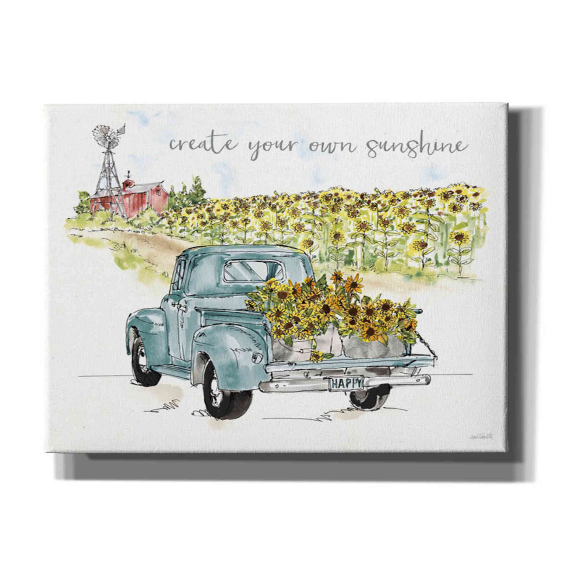 'Sunflower Fields VI' by Anne Tavoletti, Canvas Wall Art