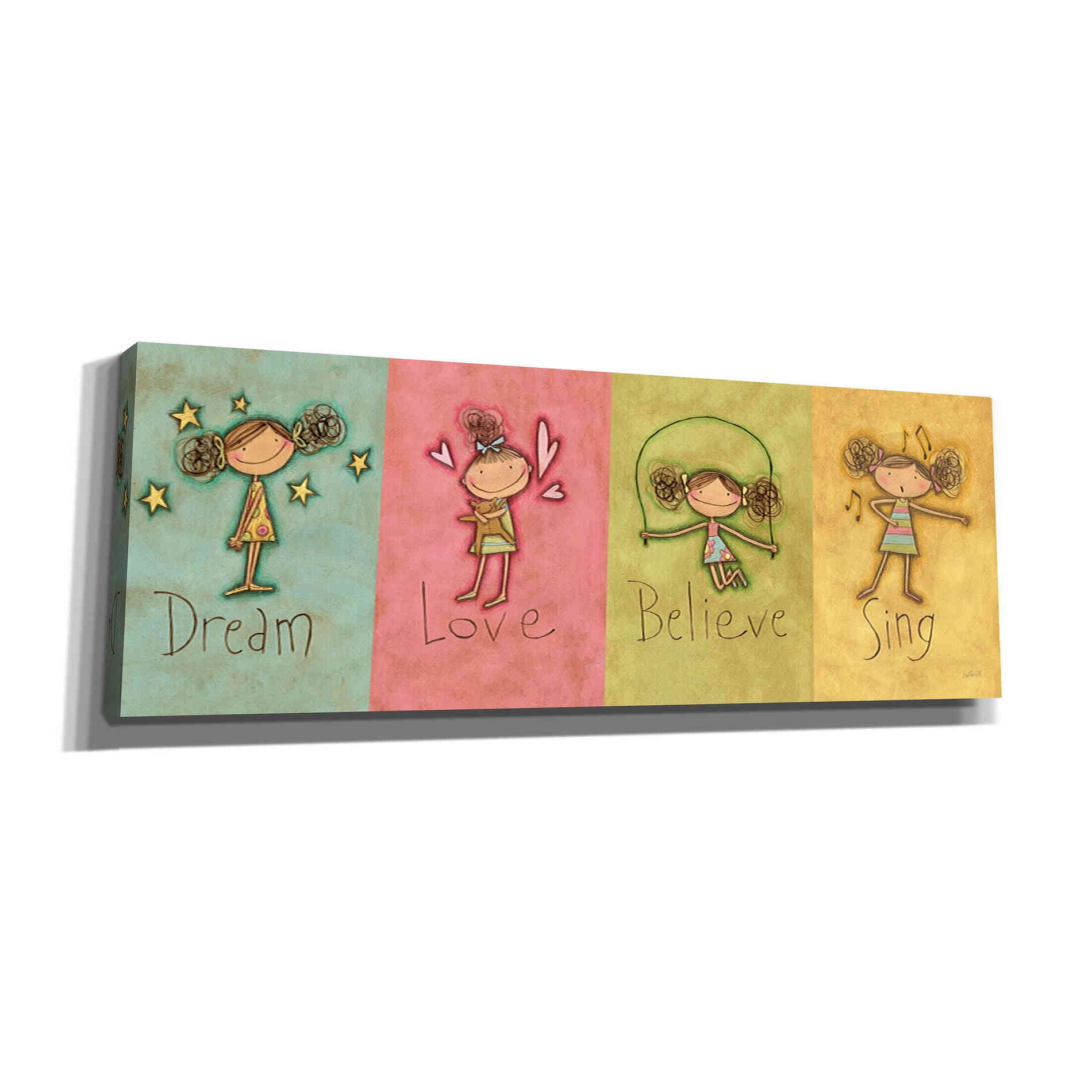 'Dream Love Believe Sing' by Anne Tavoletti, Canvas Wall Art
