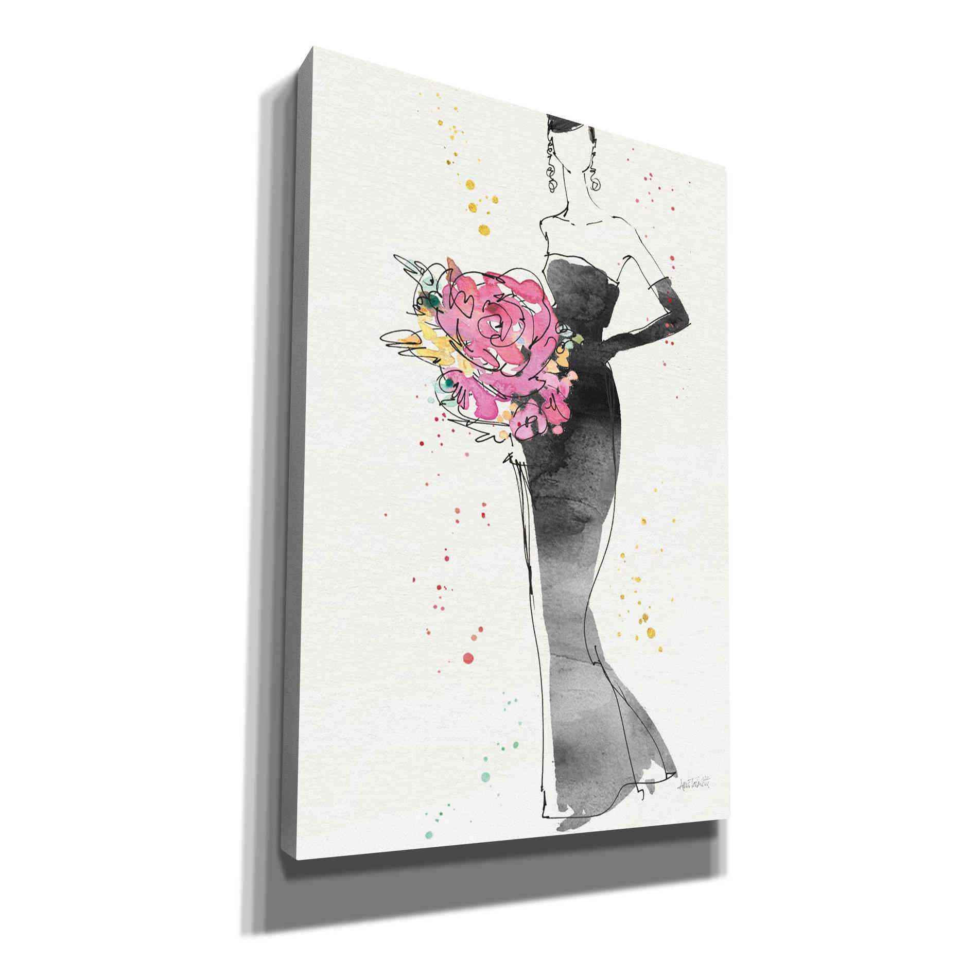 'Floral Fashion III' by Anne Tavoletti, Canvas Wall Art
