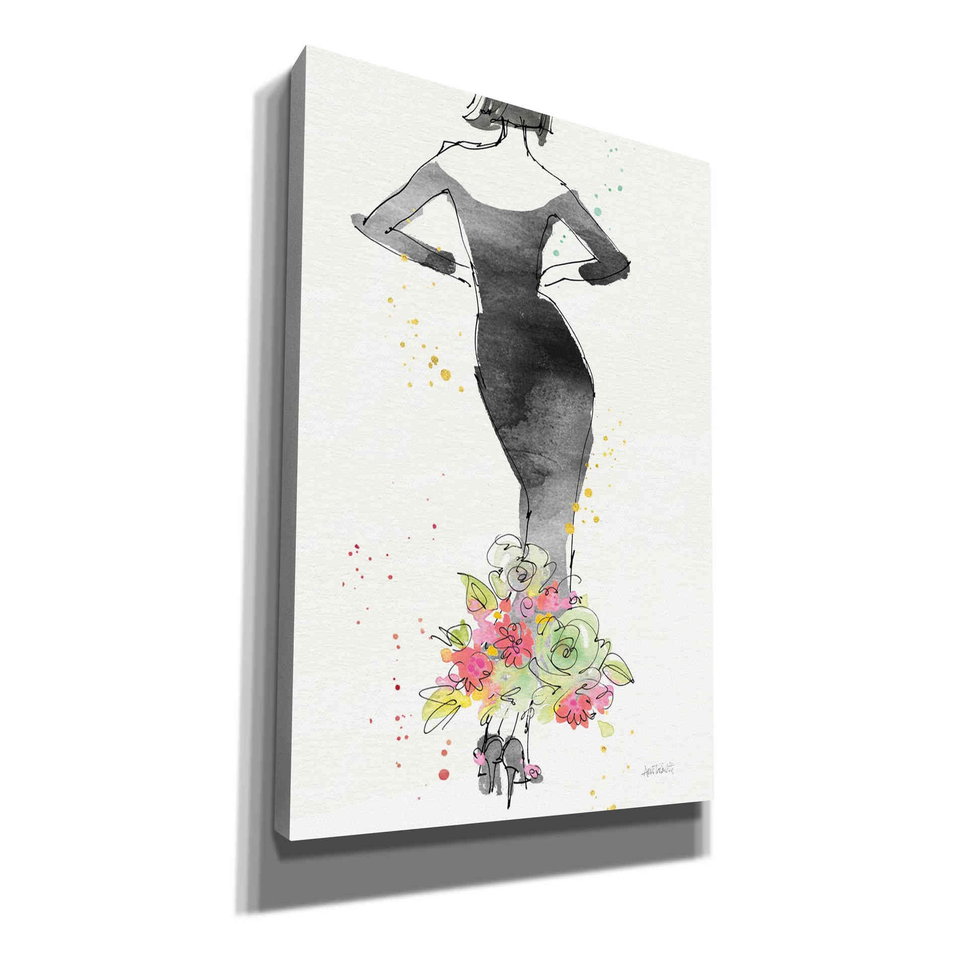 'Floral Fashion I' by Anne Tavoletti, Canvas Wall Art