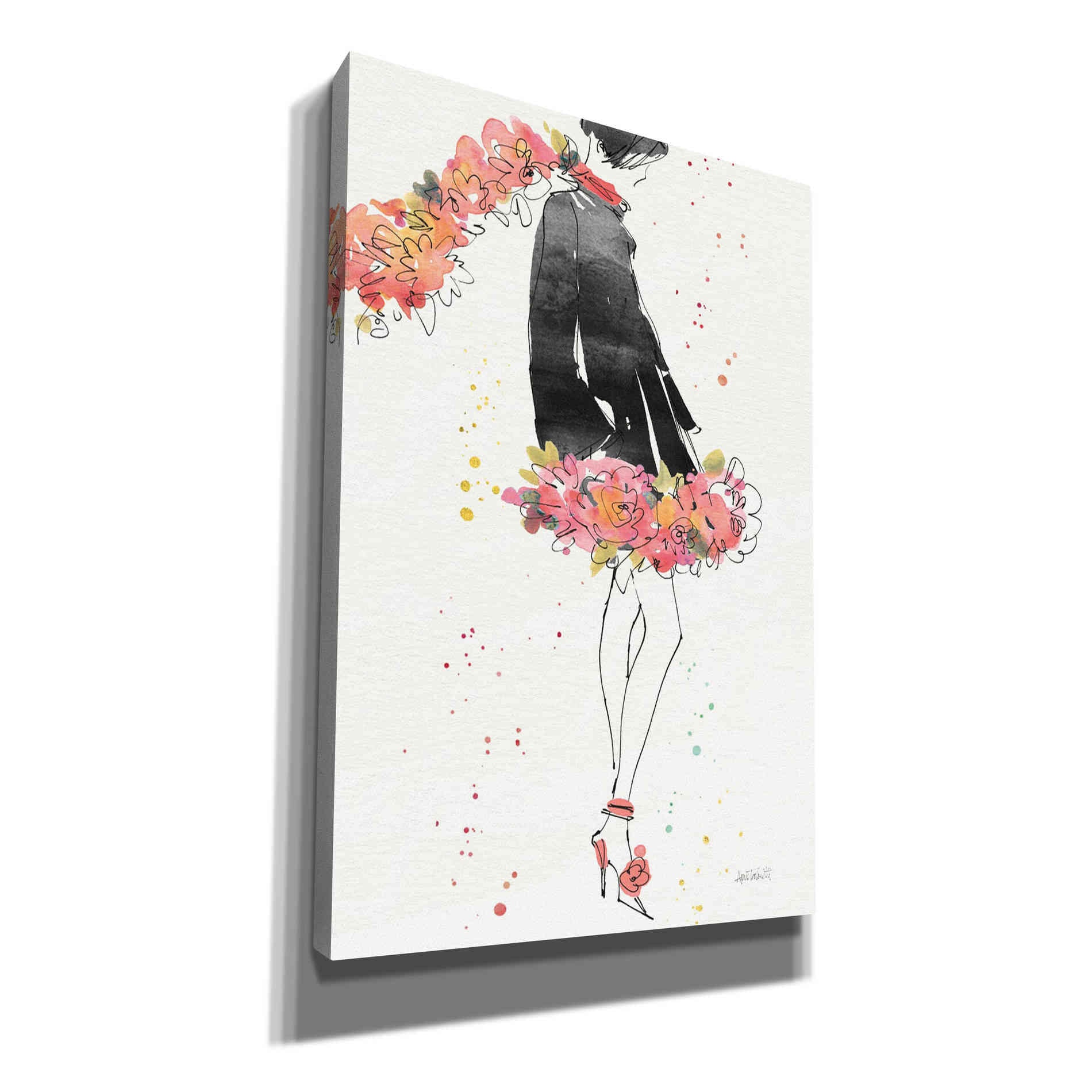 'Floral Fashion IV' by Anne Tavoletti, Canvas Wall Art