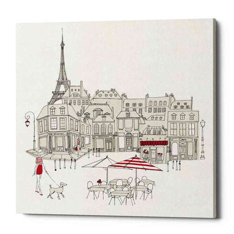Image of 'World Cafe II Paris Red' by Avery Tillmon, Canvas Wall Art