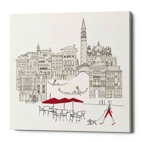 Image of 'World Cafe IV Venice Red' by Avery Tillmon, Canvas Wall Art