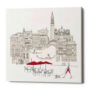 'World Cafe IV Venice Red' by Avery Tillmon, Canvas Wall Art