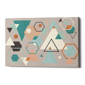 'Abstract Geo I Gray' by Veronique Charron, Canvas Wall Art