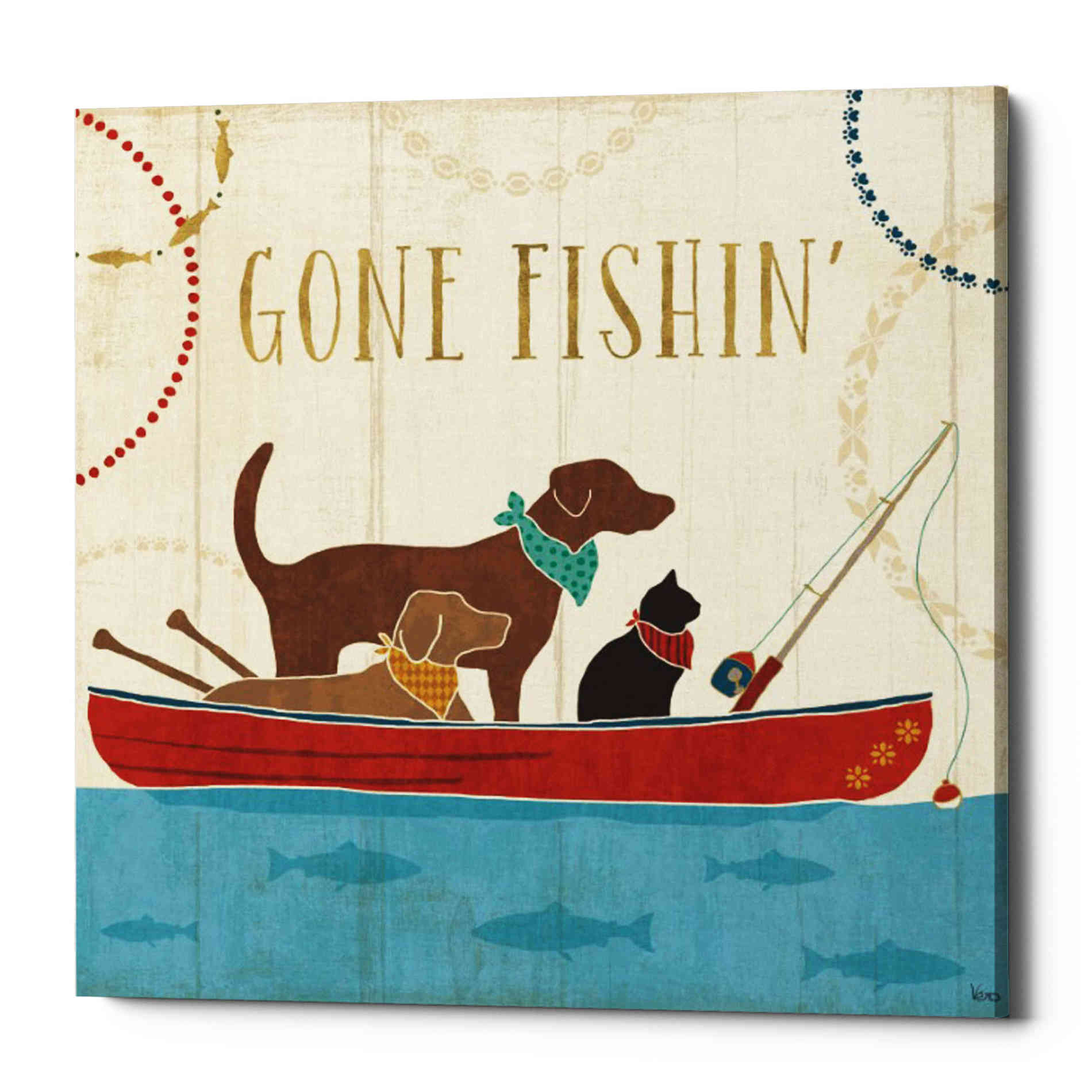 'Lake Pals III' by Veronique Charron, Canvas Wall Art