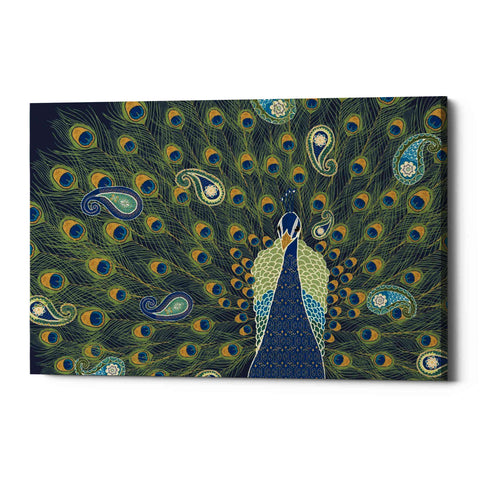 Image of 'Peacock Paradise VI' by Veronique Charron, Canvas Wall Art