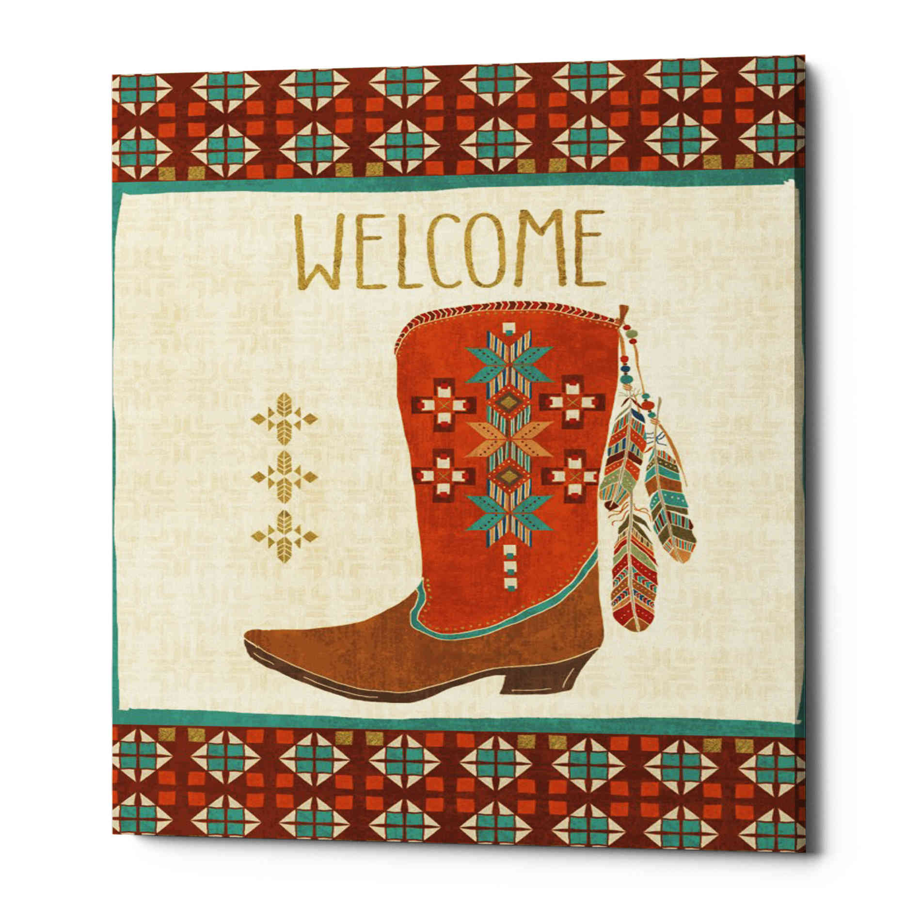 'Southwest at Heart IV FLAG' by Veronique Charron, Canvas Wall Art