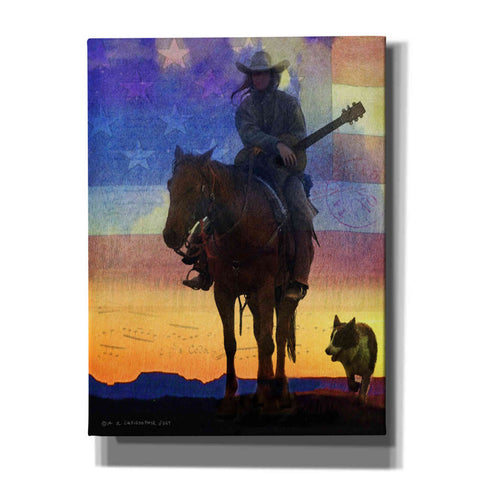 Image of 'American Cowgirl' by Chris Vest, Giclee Canvas Wall Art