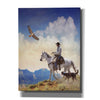'Cowboy with Dog and Hawk' by Chris Vest, Giclee Canvas Wall Art