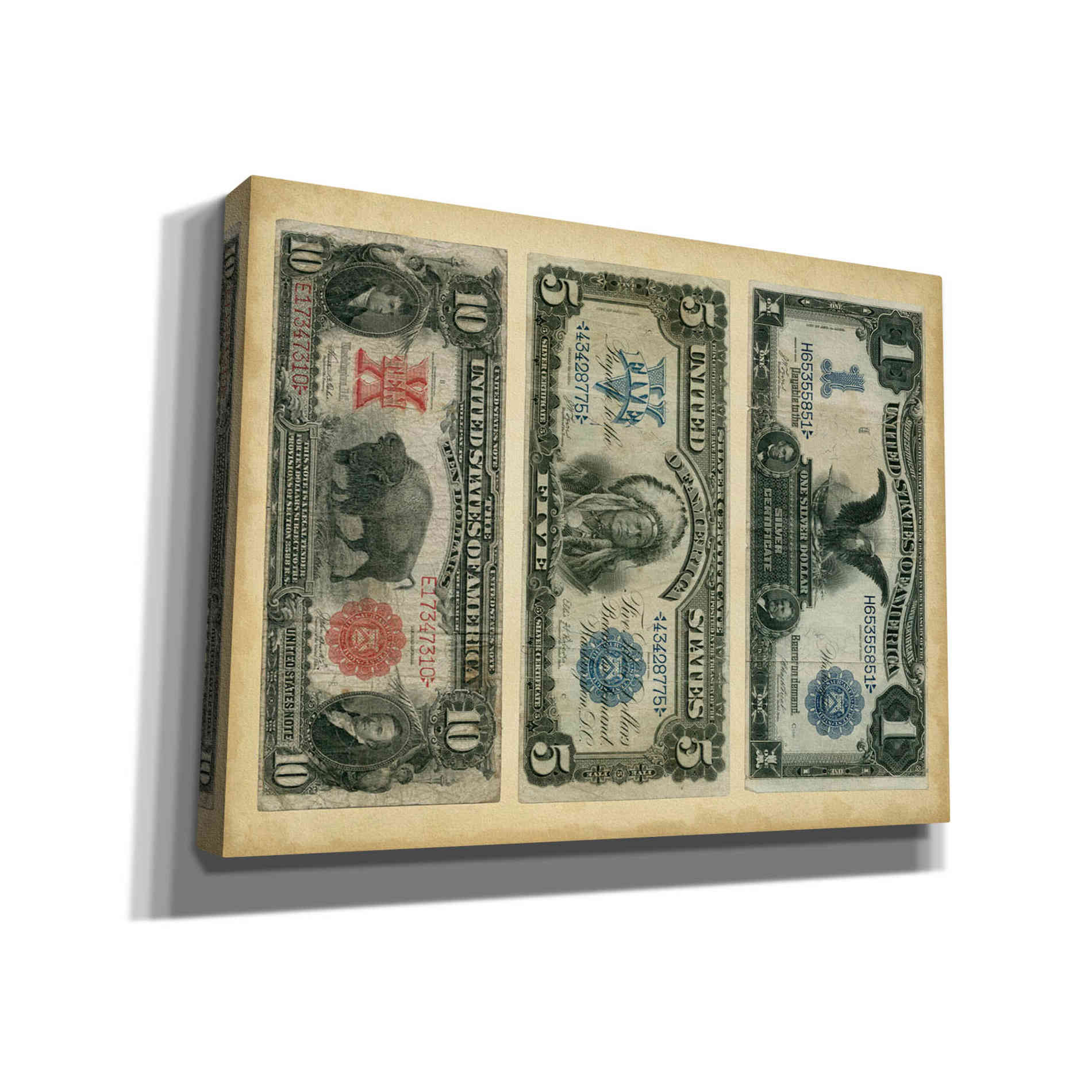 'Antique Currency VI' by Vision Studio Giclee Canvas Wall Art