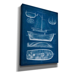 'Antique Ship Blueprint II' by Vision Studio Canvas Wall Art