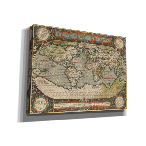 Image of 'Antique World Map 36x48' by Vision Studio Giclee Canvas Wall Art