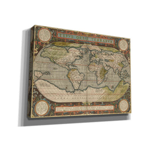 'Antique World Map 36x48' by Vision Studio Giclee Canvas Wall Art
