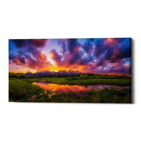 Image of 'Grand Sunset in the Tetons' by Darren White, Canvas Wall Art