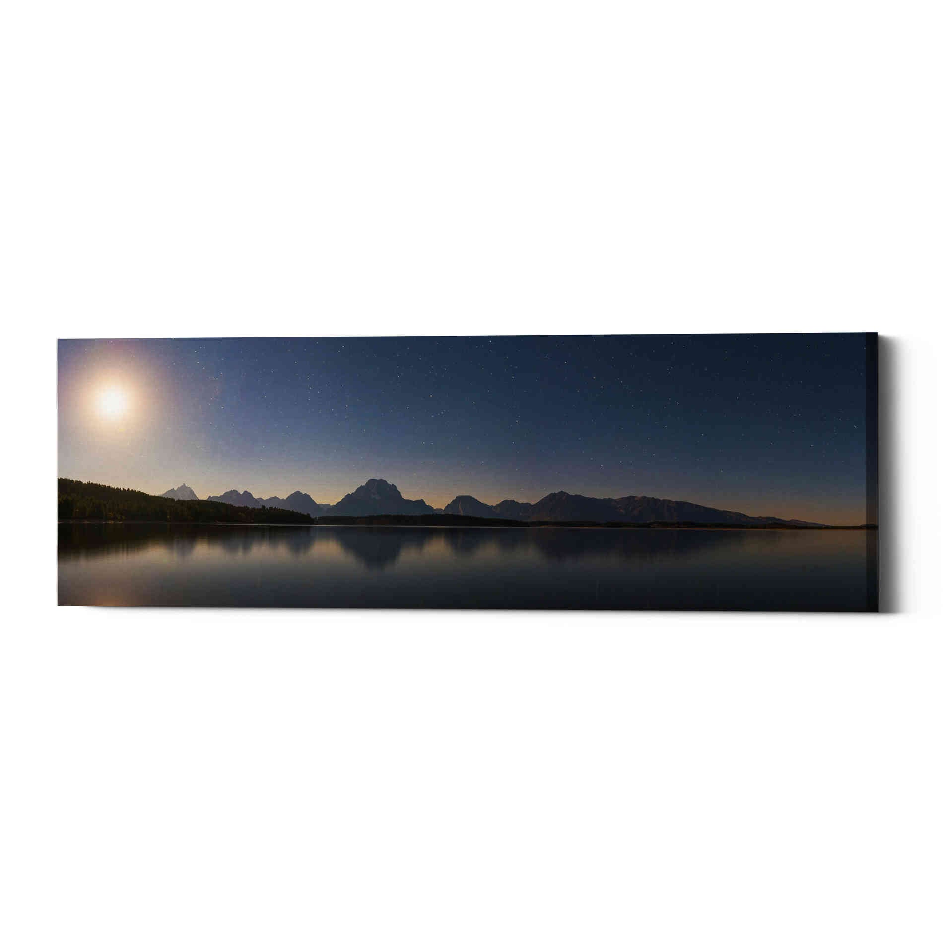 'Jackson Lake Moon' by Darren White, Canvas Wall Art