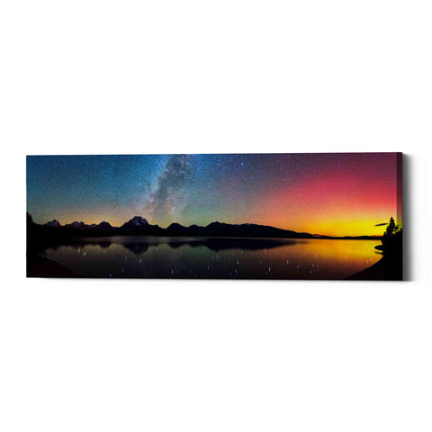 Image of 'Northern Lights Over Jackson Lake' by Darren White, Canvas Wall Art