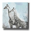'Two Giraffes' by Linda Woods, Canvas Wall Art