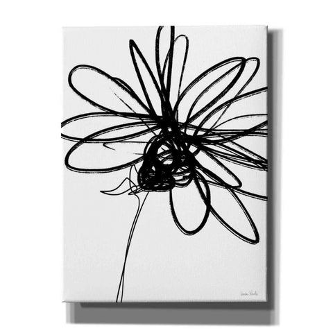Image of 'Black Ink Flower III' by Linda Woods, Canvas Wall Art