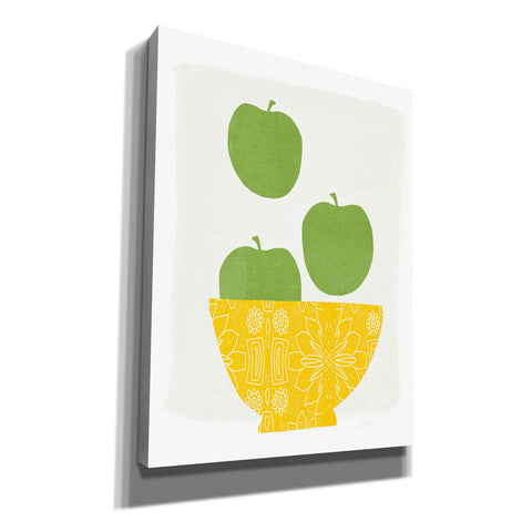 Image of 'Bowl of Green Apples' by Linda Woods, Canvas Wall Art