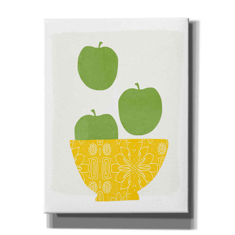 Image of 'Bowl of Green Apples' by Linda Woods, Canvas Wall Art