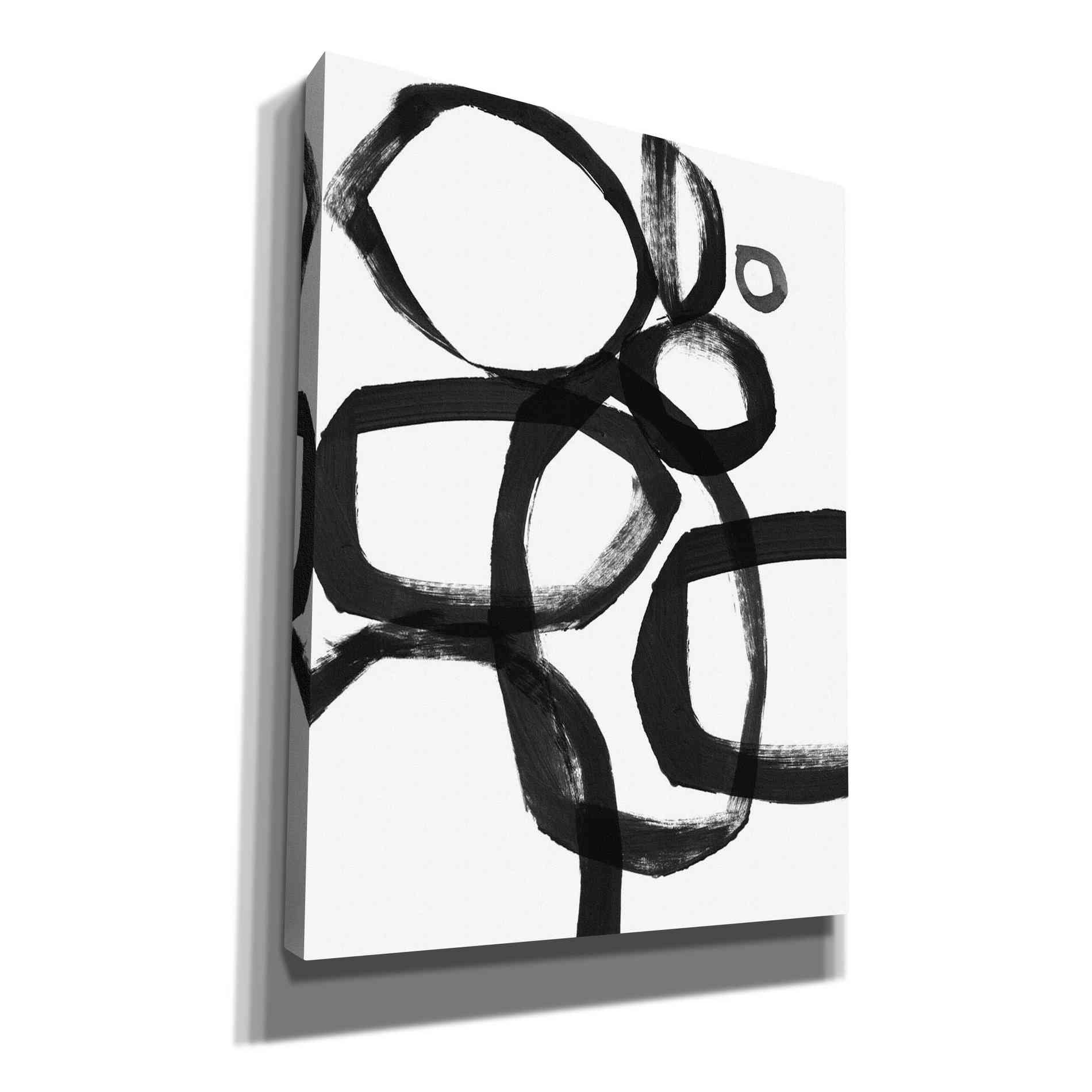 'Brushstroke Circles II' by Linda Woods, Canvas Wall Art