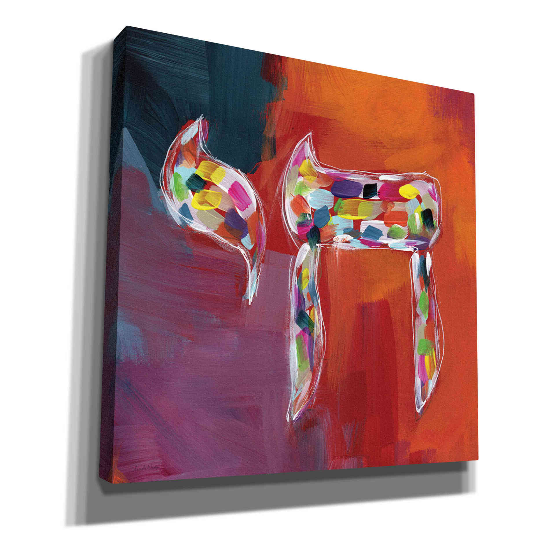 'Chai of Colors' by Linda Woods, Canvas Wall Art,18x18