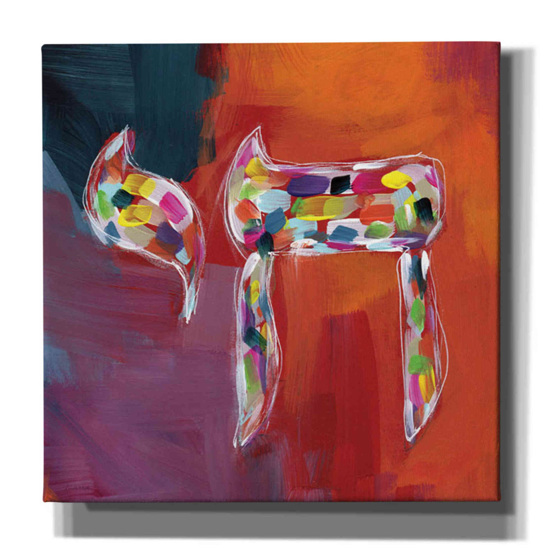 'Chai of Colors' by Linda Woods, Canvas Wall Art,18x18