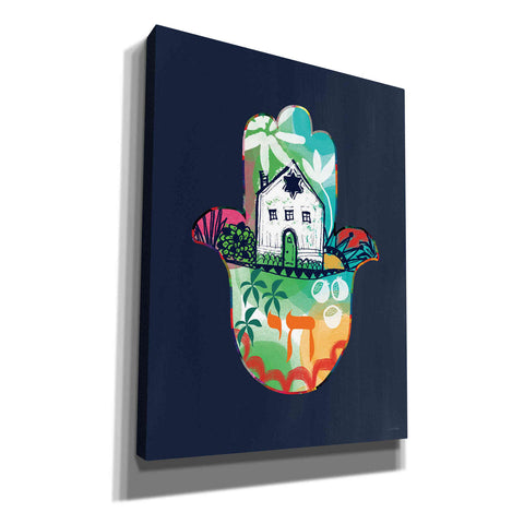 Image of 'Colorful Home Hamsa' by Linda Woods, Canvas Wall Art