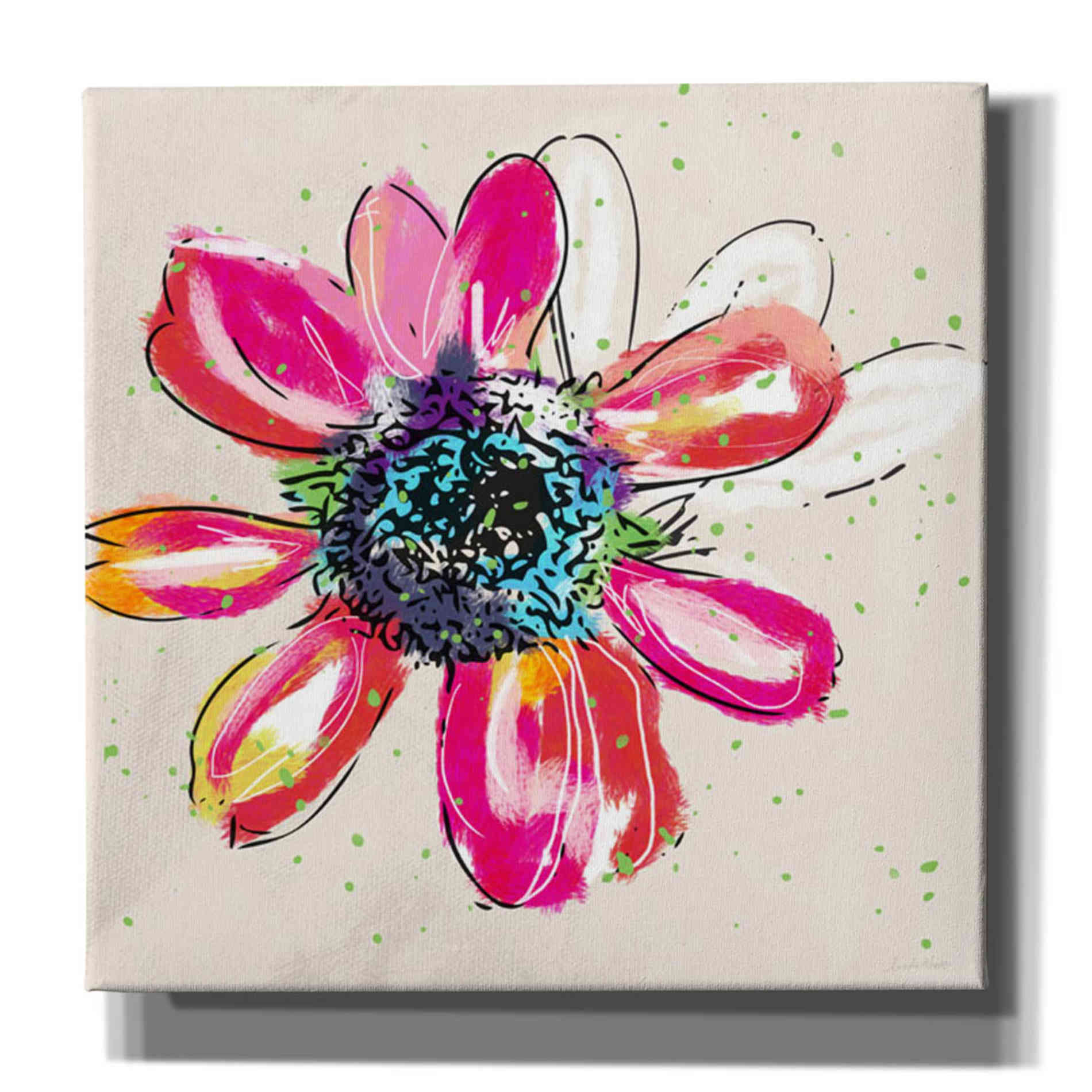 'Colorful Daisy' by Linda Woods, Canvas Wall Art