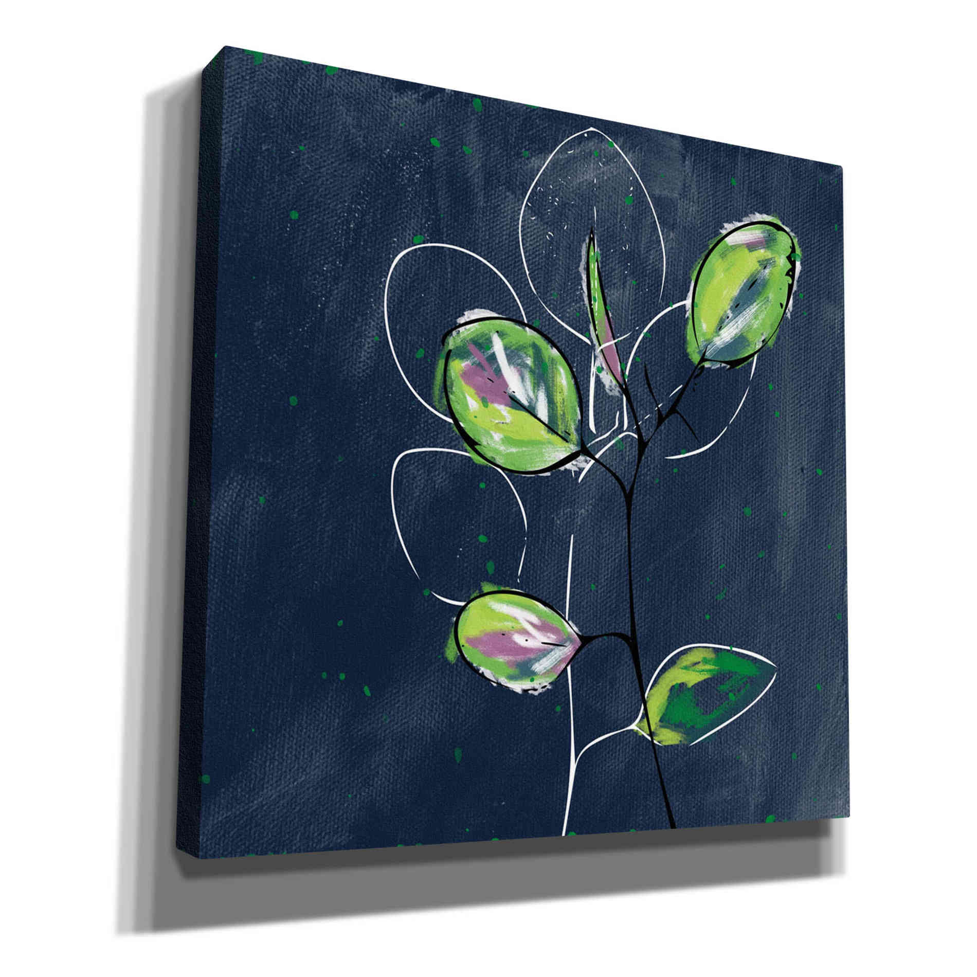 'Eucalyptus on Blue' by Linda Woods, Canvas Wall Art