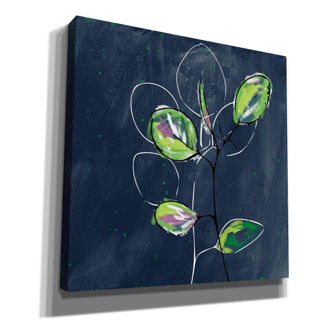 Image of 'Eucalyptus on Blue' by Linda Woods, Canvas Wall Art