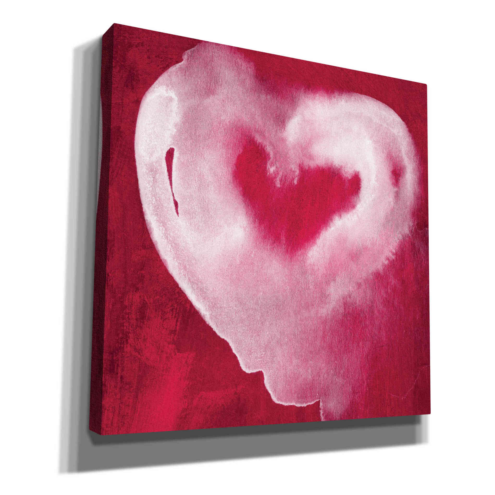 'Hot Pink Heart' by Linda Woods, Canvas Wall Art