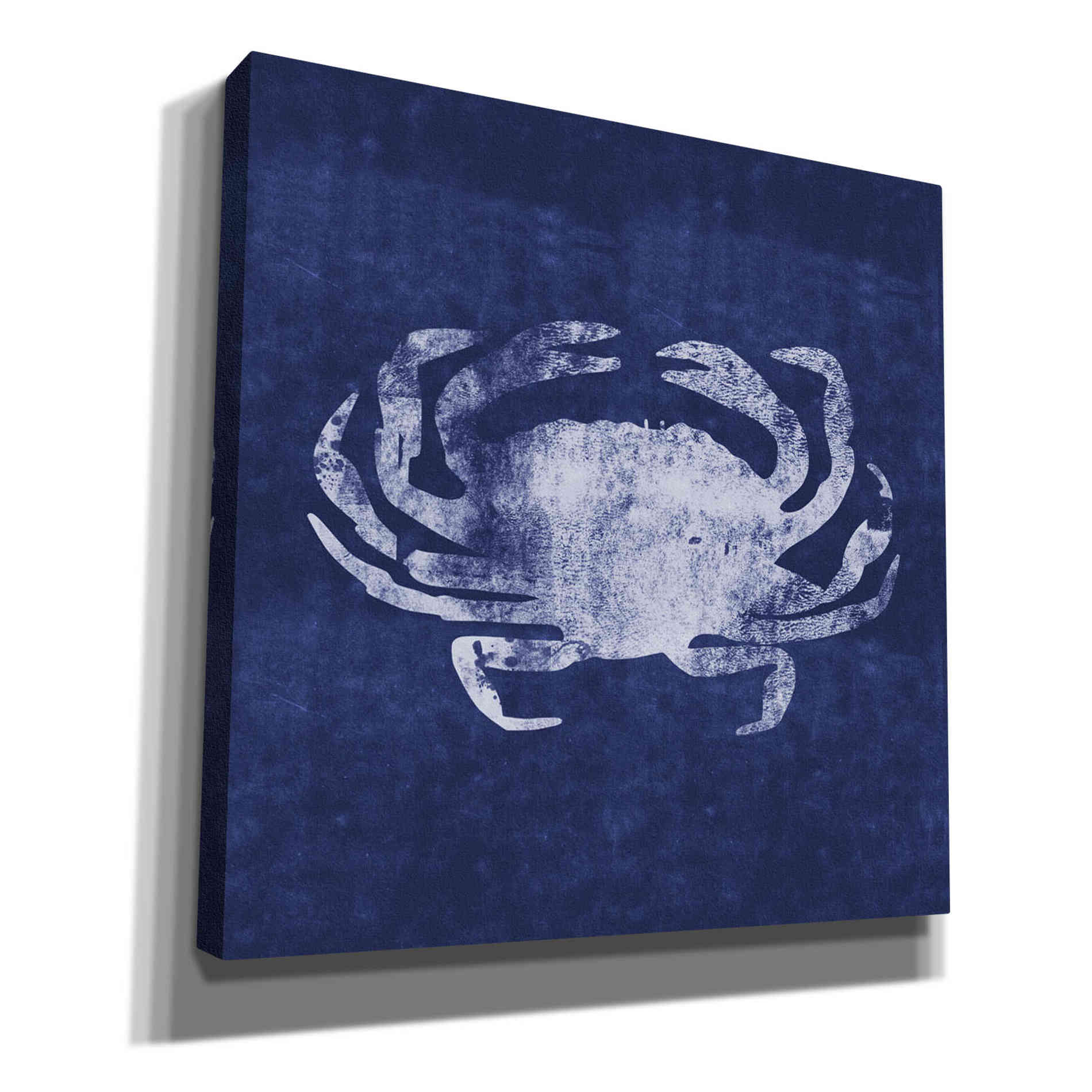 'Indigo Crab' by Linda Woods, Canvas Wall Art