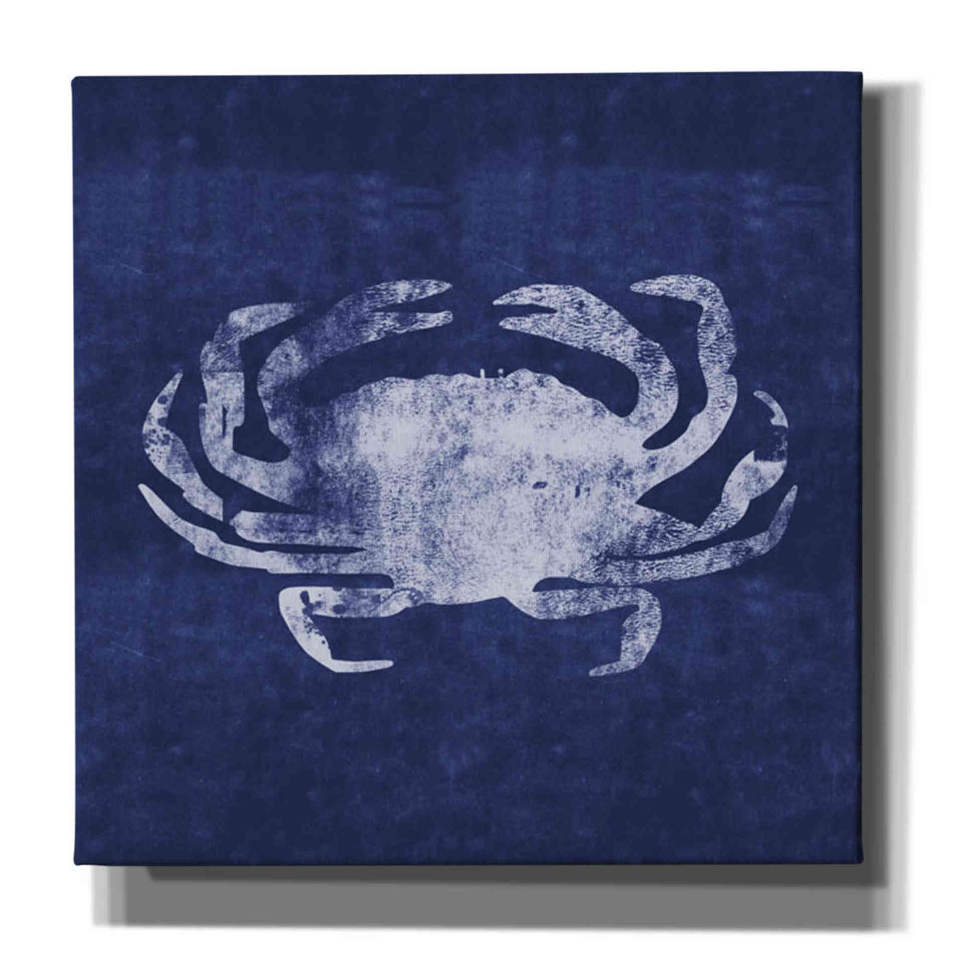 'Indigo Crab' by Linda Woods, Canvas Wall Art